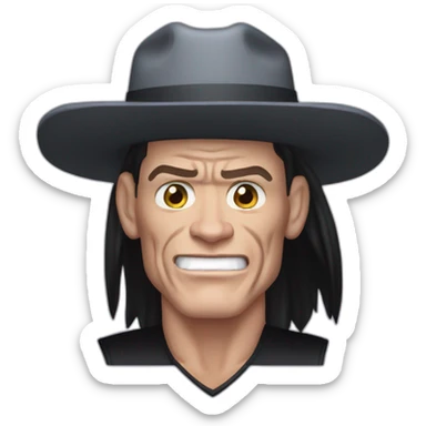 John Cena with the undertaker costume sticker