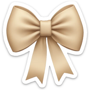 Beige bow sticker