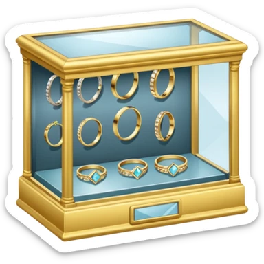 jewelry display case at Walmart sticker