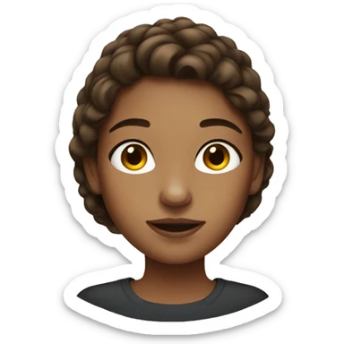 girl with freckles and brown hair sticker