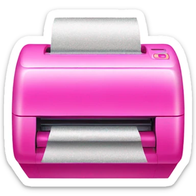 Pink ombre printer with glitter  sticker