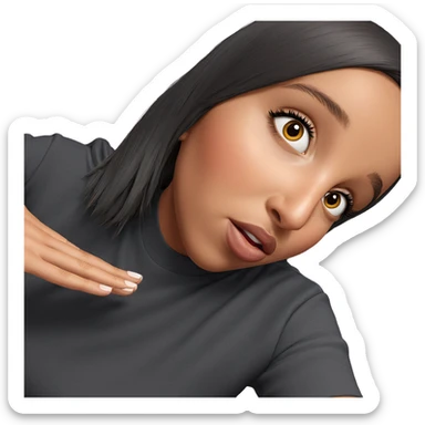 realistic portrait of girl sticker