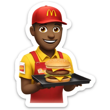 McDonald’s worker sticker