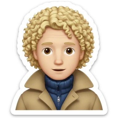 Man with Curly Hair – Blonde curls wearing winter clothes




 sticker