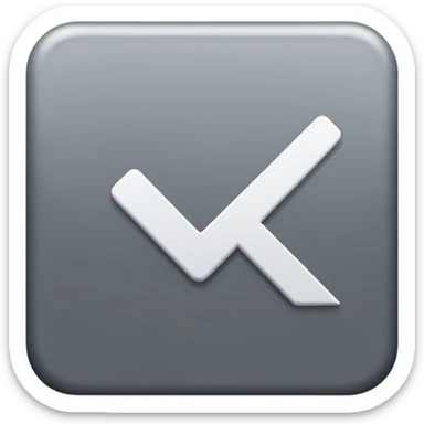 A white check inside a gray square that is tilted to the side a little bit sticker