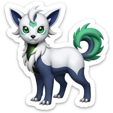 Delcatty-Absol-Sprigatito-fusion, full body sticker