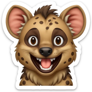 Laughing hyena sticker