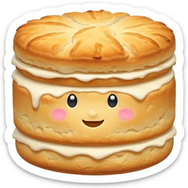 fluffy buttermilk biscuit, golden top sticker