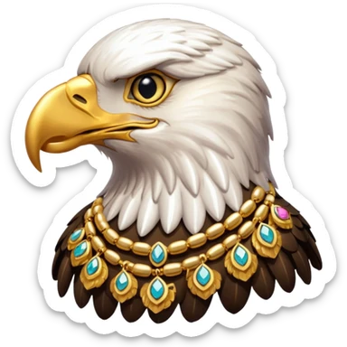 Eagle with jewelry  sticker