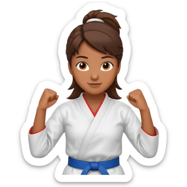 karate lady sticker