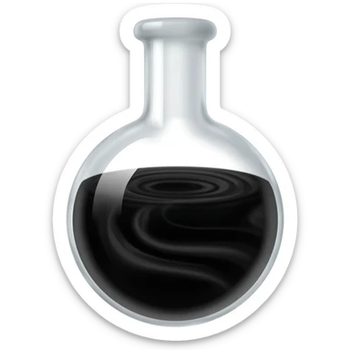 a black potion sticker