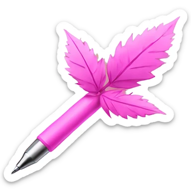 Pink weed pen  sticker