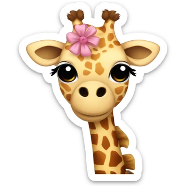 Giraffe wearing a tutu sticker
