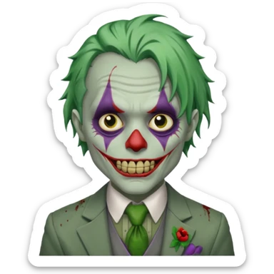 zombie joker  sticker