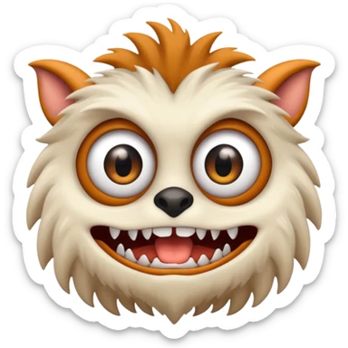 white monster sticker