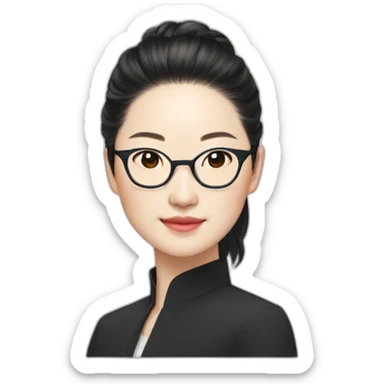 Liu yi fei with glasses sticker