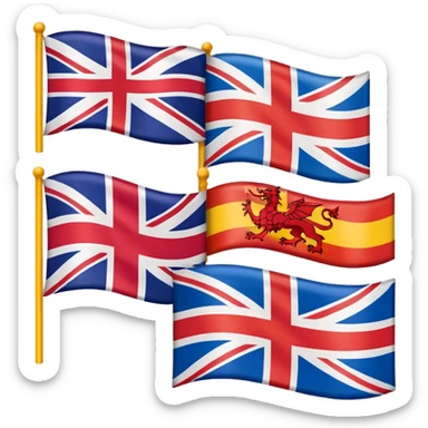 Great Britain, uk, England, Scotland, wales, flags sticker