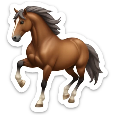 Reining Horse Brown  sticker