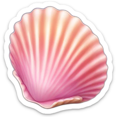 pink cute sea shell sticker