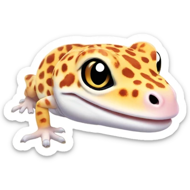 leopard gecko orange  sticker