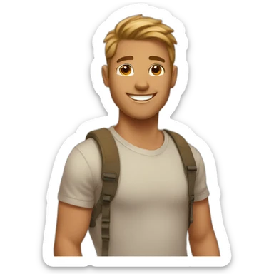 Happy boyfriend tan sticker