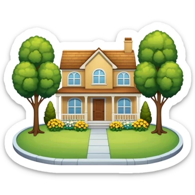 front yard house with no flowers garden and parking lot sticker