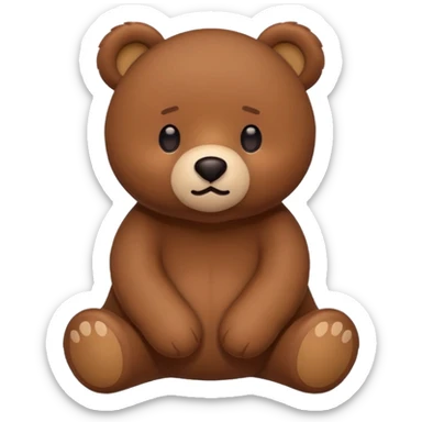 line friends brown bear sticker