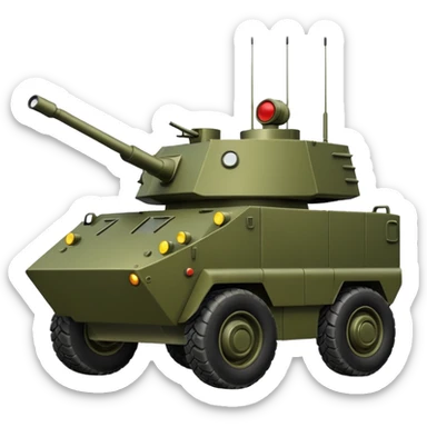 generate an ultra realistic armored vehicle sticker