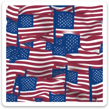 Similar to American emoji flag - use only deep blue - NO RED -  with blue stripes sticker