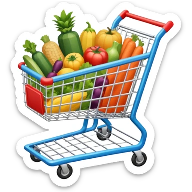 emoji for groceries like cart sticker
