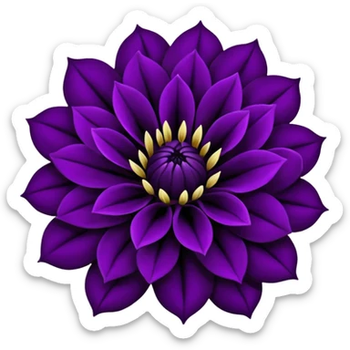 black dahlia flower sticker
