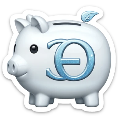 glitter white symbol bank sticker