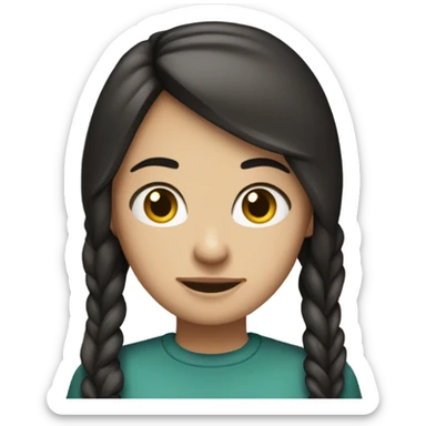 Brunette girl that’s emo and works at papa murphys sticker