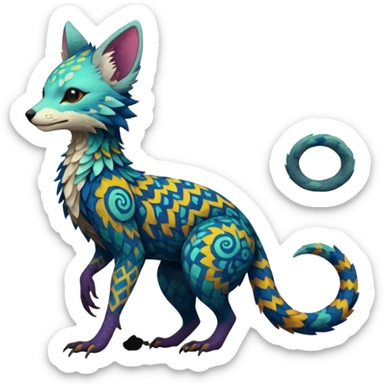 Modern Realistic Rare Fantasy Vernid-Trico-species by LiLaiRa full body sticker