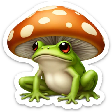 Mushroom frog sticker