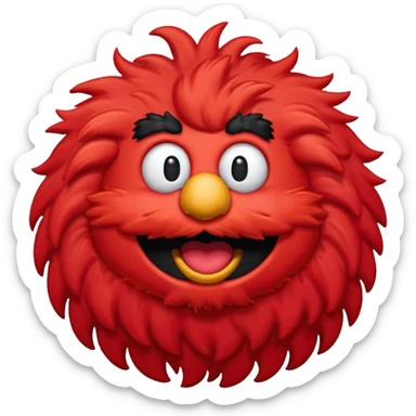 Elmo crashing out sticker