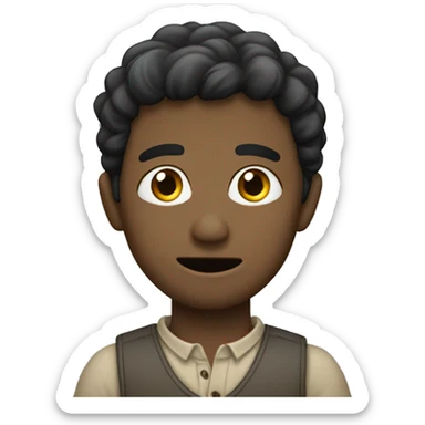 careless pearson, with an hand on the face sticker