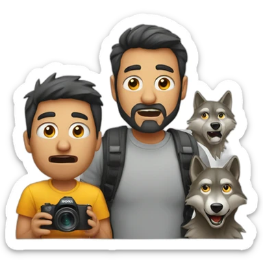 Photographers-scared-with-wolves sticker