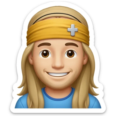 Hippie man smiling sticker