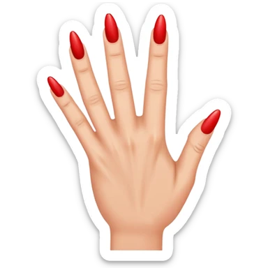 Middle finger nails  sticker