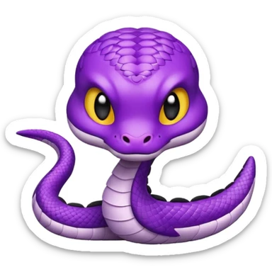  i want a animated emoji with the text "'Lil Viper sorry" for a little purple cute viper sticker