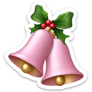 Light pink Christmas bells sticker