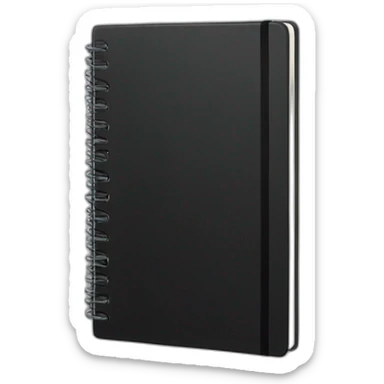 Black notebook sticker