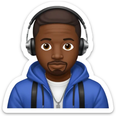 Stevie J, Record Producer (b.1973) with dark brown hair sticker