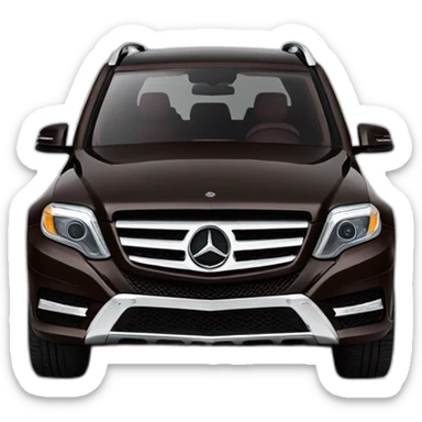 mercedes glk dark brown front sticker