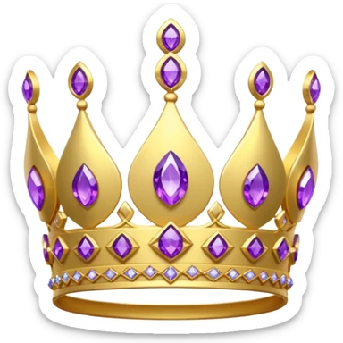 gold kokoshnik with purple diamonds sticker