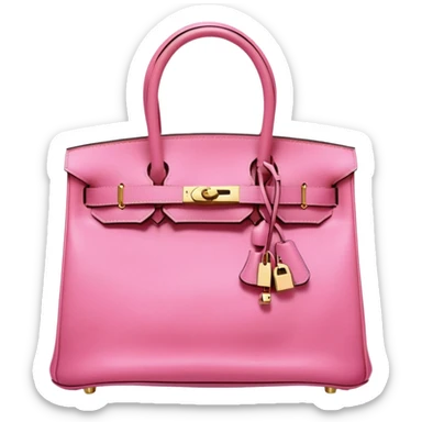 hermes birkin bubblegum pink bag gold hardware sticker