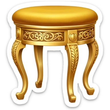 a golden stool sticker