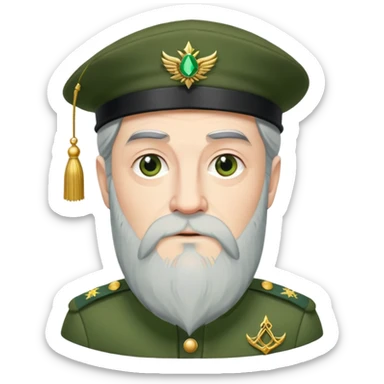 Dumbledore green beret hat with decoration sticker