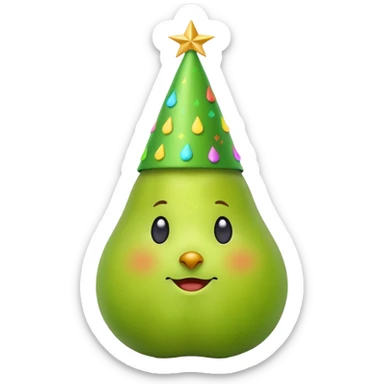 Birne die Party macht ohne Alkoholglas sticker